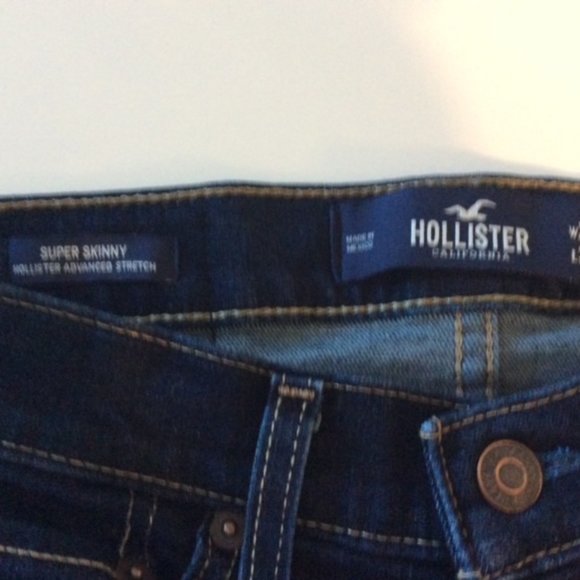 Women's Hollister High Rise Dark Wash Super Skinny Jeans W 28/L30 - Picture 3 of 3
